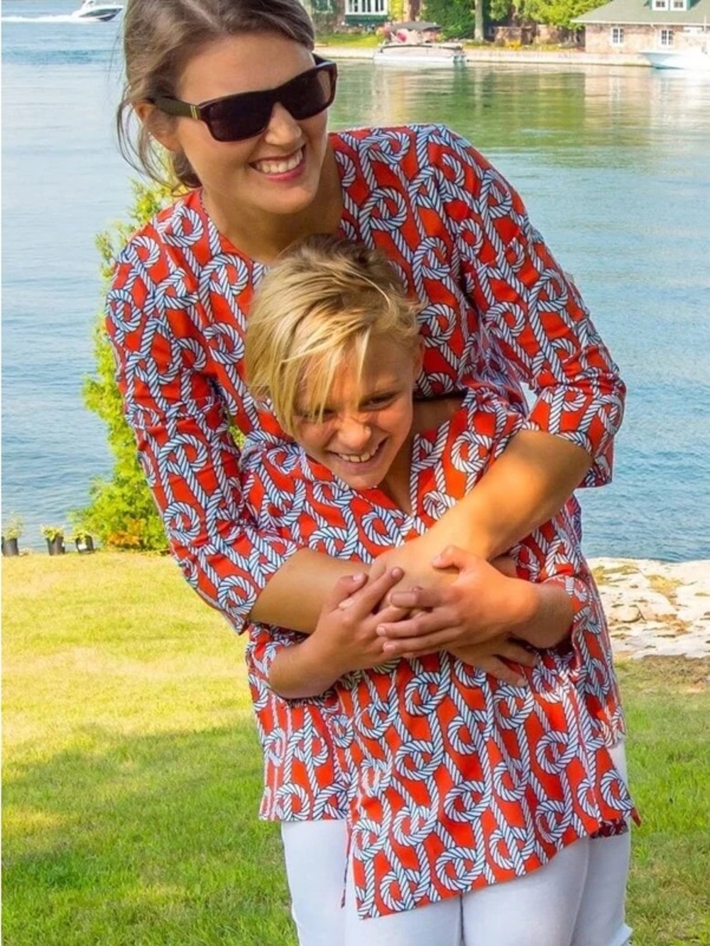 Gretchen Scott Designs Orange Rope-Print Tunic